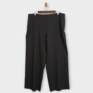 Eileen Fisher Pants Women Large Black Wide Leg Minimalist Career Neutral Trouser